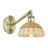 Bristol Natural II 1 Light Adjustable Wall Sconce 9.5 Inch by Innovations - 317-1W-NBD2-75