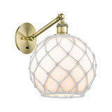 Farmhouse Rope 1 Light Adjustable Wall Sconce 12 X 10 Inch by Innovations - 317-1W-G12-10R