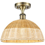 Bristol Natural II 1 Light Semi Flush Mount 11.75 Inch Wide by Innovations - 516-1C-NBD2-12