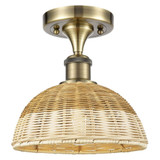 Bristol Natural II 1 Light Semi Flush Mount 9.5X 9 Inch Wide by Innovations - 516-1C-NBD2-9