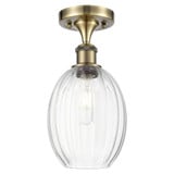Preston 1 Light Bulb Shade Semi Flush Mount 12 X 6.25 Inch by Innovations - 516-1C-G459-6