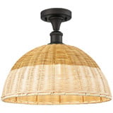 Bristol Natural II 1 Light Semi Flush Mount 15.75 Inch Wide by Innovations - 516-1C-NBD2-16