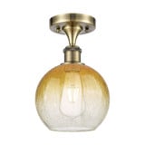 Brookhaven Globe 1 Light Semi Flush Mount 11X 7.88 Inch Wide by Innovations - 516-1C-G483-8