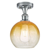 Brookhaven Globe 1 Light Semi Flush Mount 11X 7.88 Inch Wide by Innovations - 516-1C-G483-8