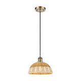 Bristol Natural II 1Light Cord Hung Mini Pendant 9 Inch Wide by Innovations - 516-1P-NBD2-9