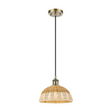 Bristol Natural II 1Light Cord Hung Mini Pendant 9 Inch Wide by Innovations - 516-1P-NBD2-9