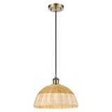 Bristol Natural II 1 Light Cord Hung Mini Pendant 9 Inch by Innovations - 516-1P-NBD2-12