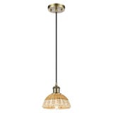 Bristol Natural II 1 Light Cord Hung Mini Pendant 6.75 Inch by Innovations - 516-1P-NBD2-75