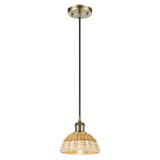 Bristol Natural II 1 Light Cord Hung Mini Pendant 6.75 Inch by Innovations - 516-1P-NBD2-75