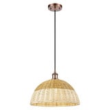 Bristol Natural II 1 Light Cord Hung Mini Pendant 11 Inch by Innovations - 516-1P-NBD2-16