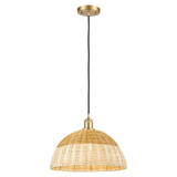 Bristol Natural II 1 Light Cord Hung Mini Pendant 11 Inch by Innovations - 516-1P-NBD2-16