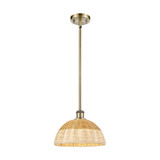 Bristol Natural II 1 Light Stem Hung Mini Pendant 9 Inch by Innovations - 516-1S-NBD2-12