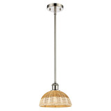 Bristol Natural II 1Light Stem Hung Mini Pendant 9 Inch Wide by Innovations - 516-1S-NBD2-9