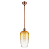 Brookhaven Flute 1 Light Ballston Stem Hung Mini Pendant by Innovations - 516-1S-G484-7