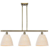 Bristol Natural 3 Light Stem Hung Island 11.63X 36 Inch Wide by Innovations - 516-3I-NBD-9