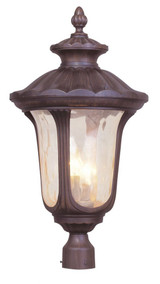 Oxford 3 Light Outdoor Post Top Lantern 11 x 22 In by Livex  - 7664