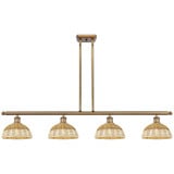 Bristol Natural II 4 Light Stem Hung Island 8.5 X 48 Inch by Innovations - 516-4I-NBD2-9