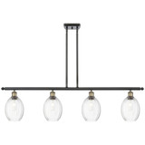 Preston 4 Light Stem Hung Island 11.25 Inch and 48 Inch Wide by Innovations - 516-4I-G459-6