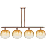 Brookhaven Sphere 4 Light Stem Hung Island 48.75 Inch Wide by Innovations - 516-4I-G481-10