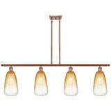 Brookhaven Almond 4 Light Stem Hung Island 13.5 X 48 Inch by Innovations - 516-4I-G480-6