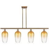 Brookhaven Flute 4 Light Stem Hung Island 15.5X 48 Inch Wide by Innovations - 516-4I-G484-7