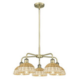 Bristol Natural II 5 Light Stem Hung Chandelier 26 Inch Wide by Innovations - 516-5CR-NBD2-75