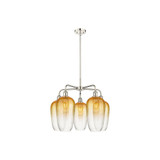 Brookhaven Flute 5 Light Stem Hung Chandelier 25.5 Inch Wide by Innovations - 516-5CR-G484-7