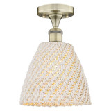 Bristol Natural 1 Light Semi Flush Mount 11.25X 9 Inch Wide by Innovations - 616-1F-NBD-9