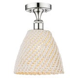 Bristol Natural 1 Light Semi Flush Mount 11.25X 9 Inch Wide by Innovations - 616-1F-NBD-9