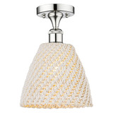 Bristol Natural 1 Light Semi Flush Mount 11.25X 9 Inch Wide by Innovations - 616-1F-NBD-9