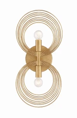 Doral 2 Light Wall Sconce 16.5 Inch Tall by Crystorama - DOR-B7722