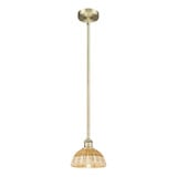 Bristol Natural II 1Light Stem Hung Mini Pendant 9 Inch Tall by Innovations - 616-1S-NBD2-75