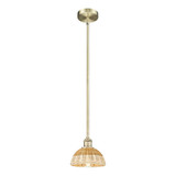 Bristol Natural II 1Light Stem Hung Mini Pendant 9 Inch Tall by Innovations - 616-1S-NBD2-75