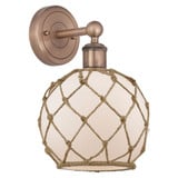 Farmhouse Rope 1 Light Wall Sconce 12.25 Inch X 8 Inch by Innovations - 616-1W-G12-8R