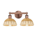 Bristol Natural II 2 Light Bath Vanity 12 Inch X 17 Inch by Innovations - 616-2W-NBD2-75