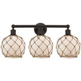 Farmhouse Rope 3 Light Bath Vanity 12.25 Inch X 26 Inch by Innovations - 616-3W-G12-8R