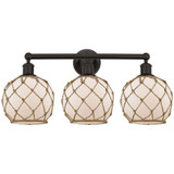 Farmhouse Rope 3 Light Bath Vanity 12.25 Inch X 26 Inch by Innovations - 616-3W-G12-8R