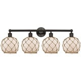 Farmhouse Rope 4 Light Bath Vanity 12.25 Inch X 35 Inch by Innovations - 616-4W-G12-8R