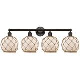 Farmhouse Rope 4 Light Bath Vanity 12.25 Inch X 35 Inch by Innovations - 616-4W-G12-8R