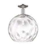 Athens Water Glass 1 Light Semi Flush Mount 16.63 Inch Tall by Innovations - 716-1C-G1215-14