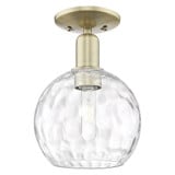 Athens Water Glass 1 Light Semi Flush Mount 11.5 X 8 Inch by Innovations - 716-1C-G1215-8