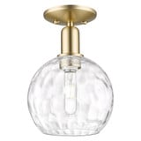 Athens Water Glass 1 Light Semi Flush Mount 11.5 X 8 Inch by Innovations - 716-1C-G1215-8