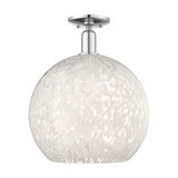 White Mouchette 1 Light Semi Flush Mount 18.13.75 Inch Wide by Innovations - 716-1C-G1216-14