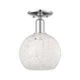 White Mouchette 1 Light Semi Flush Mount 11.25X 8 Inch Wide by Innovations - 716-1C-G1216-8