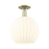 White Venetian 1 Light Semi Flush Mount 15 Inch X 12 Inch by Innovations - 716-1C-G1217-12