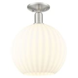 White Venetian 1 Light Semi Flush Mount 15 Inch X 12 Inch by Innovations - 716-1C-G1217-12