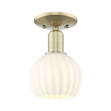White Venetian 1 Light Semi Flush Mount 9.5 Inch X 6 Inch by Innovations - 716-1C-G1217-6