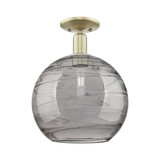 Athens Deco Swirl 1 Light Semi Flush Mount 14.88 X 12 Inch by Innovations - 716-1C-G1213-12