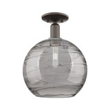 Athens Deco Swirl 1 Light Semi Flush Mount 14.88 X 12 Inch by Innovations - 716-1C-G1213-12