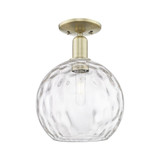 Athens Water Glass 1 Light Semi Flush Mount 13.25 Inch Tall by Innovations - 716-1C-G1215-10